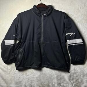 Callaway Golf Windbreaker Performance Jacket Men's 2XL XXL Full Zip Black White